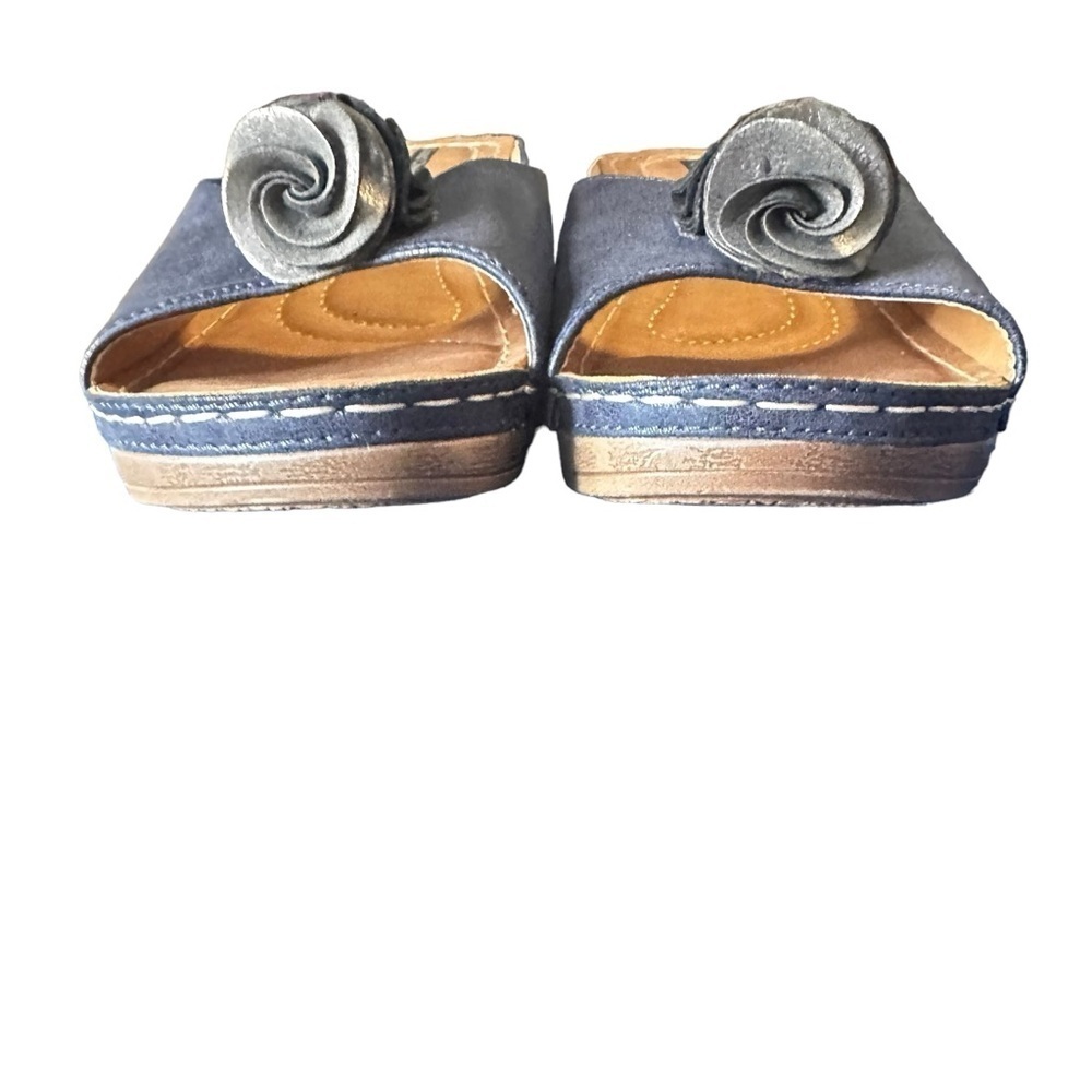 Good Choice Sydney Wedge Women’s Navy Blue Sandals sz US 10 - Picture 6 of 13